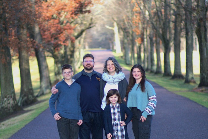 Sacred Kinship - Family Stroll on Autumn Lane