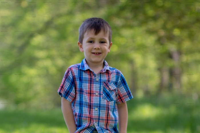 Soulful Portraits - Young Boy in Sunlit Meadow